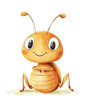 © Robert Kneschke - Cute happy ant cartoon in watercolor style ideal for nursery decor and minimalist designs