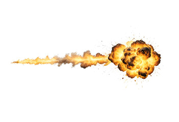 Wall Mural - fire explosion on a isolated background