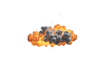 Wall Mural - fire explosion on a isolated background