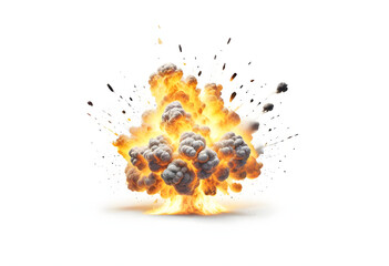 Wall Mural - Fire explosion on a isolated background