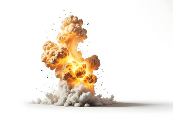 Wall Mural - fire explosion on a isolated background