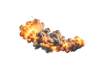 Wall Mural - fire explosion on a isolated background