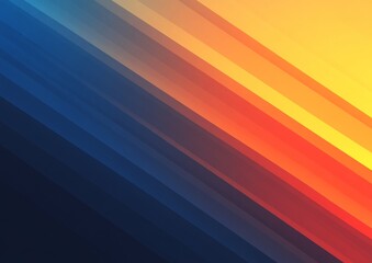 Poster - A colorful striped background with a blue stripe on the left