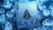 © BloomArt - Ace of Spades playing card covered in ice.