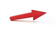 © Napasnan - red arrow pointing downward, isolated on white, showing loss or decrease