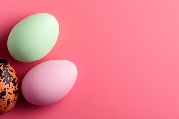 Poster - Minimalist design of a single Easter egg with simple pastel colors and clean lines