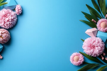 Poster - Minimalist layout with simple geometric shapes and soft pastel color palettes on a plain background