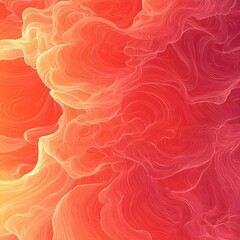 Poster - An abstract composition featuring flowing red and orange waves, creating a dynamic and vibrant texture. The warm colors evoke a sense of energy and movement.
