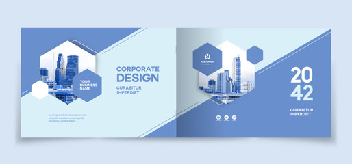 Wall Mural - city background business book cover design template