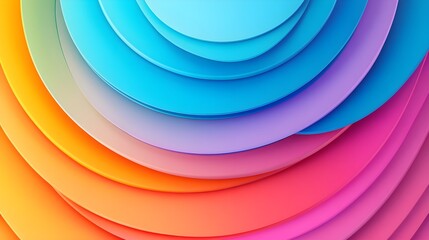 Poster - Abstract Colorful Overlapping Circles Background