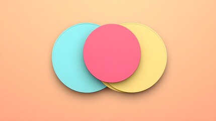 Poster - Abstract Pastel Circles Overlapping Background Design
