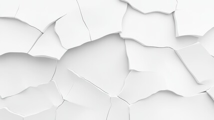 Poster - textured close-up of cracked white surface with peeling layers ideal for backgrounds, design project