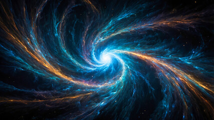 Wall Mural - The quantum field, a swirling dance of energy and matter