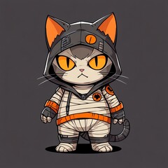 Sticker - Mummy Cat Character