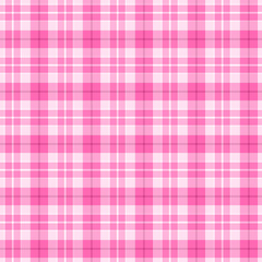 Wall Mural - plaid repeat pattern in pink and white.cute colorful gingham checkered tartan seamless pattern.geome