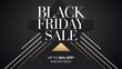 © A - Z - Clean and Minimalist Black Friday Sale Poster with Bold Black Background, Elegant Typography, and Metallic Accents