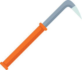 Poster - crowbar with orange handle for pulling nails, a carpentry tool used for heavy duty demolition or hom