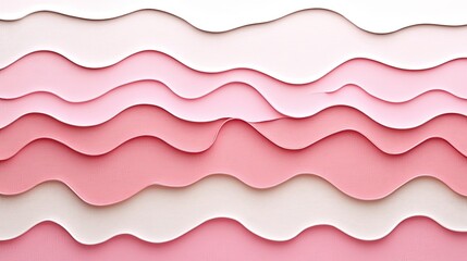Poster - Minimalist background with layered flat shapes and subtle shadows for depth.