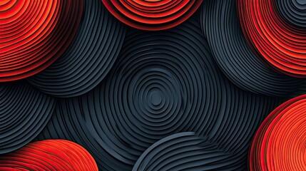 Poster - Minimalist background with layered flat shapes and subtle shadows for depth.