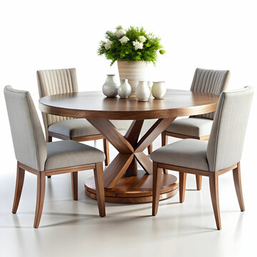 A dining table is a central piece for meals, often surrounded