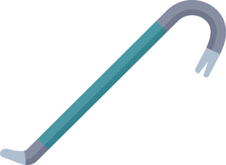 Poster - crowbar tool made of metal lying on white background