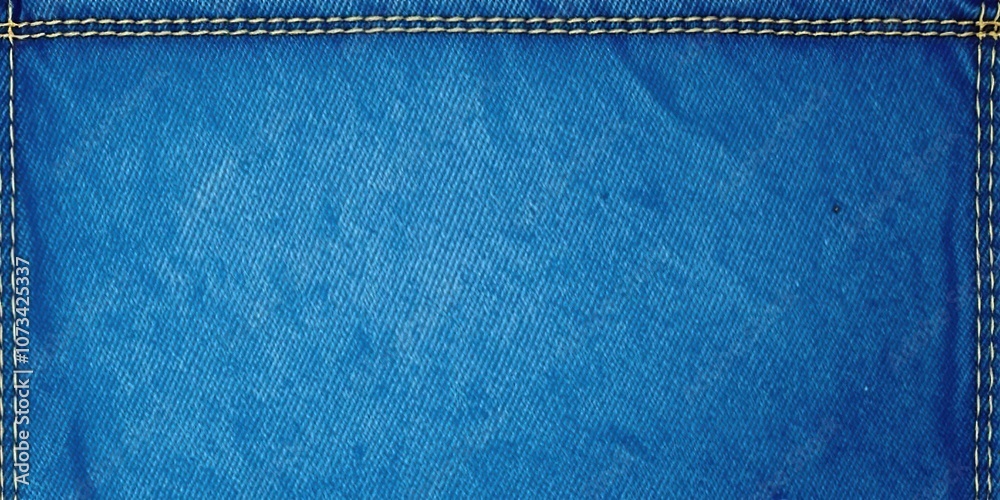 Blue jeans denim texture with realistic stitching and distressed ...