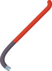 Wall Mural - Red crowbar with grey handle lying diagonally, tool for construction and renovation works