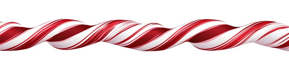 Aufkleber - Collection of candy canes in classic red and white stripes, arranged artistically in a straight line on a clean white background. Vector art, no shadows, 4k resolution, white background