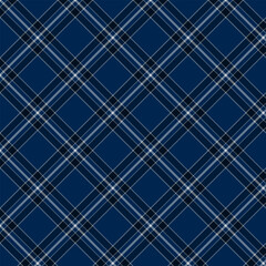 Wall Mural - Plaid repeat pattern.Checkered tartan gingham seamless pattern in blue. Geometric graphic vector illustration background design for fabric and prints.