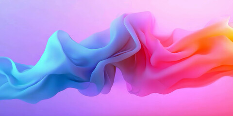 Poster - A mesmerizing blend of pastel blue and pink hues flowing gracefully, creating a soft, dreamy atmosphere that evokes feelings of tranquility and creativity.