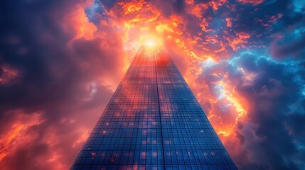 Wall Mural - Skyline at Sunset