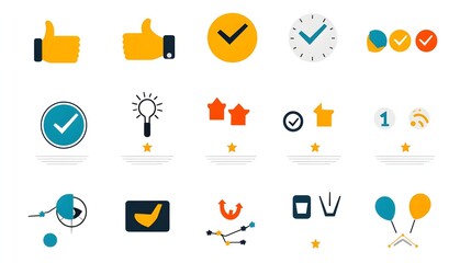 Poster - Visually engaging digital feedback icon set for web and mobile applications