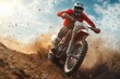 © PutriNurAlleya - Motocross rider speeding through dirt track