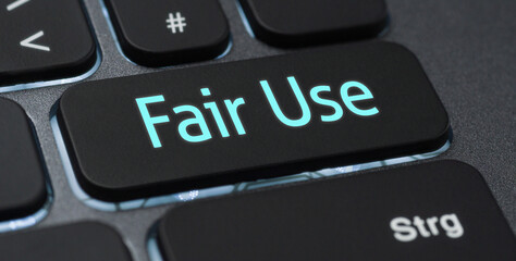 Wall Mural - illuminated keyboard with a labeled key - fair use