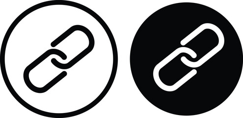 Wall Mural - Link Icon Element For Design. Set of share icons. Link button sign. Link chain icon. Connect vector button.
