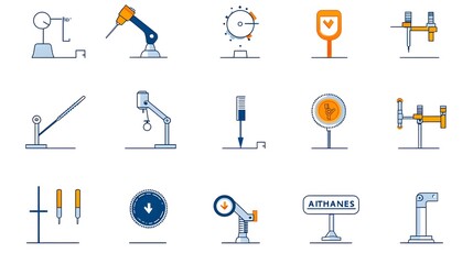 Poster - Comprehensive Assurance Icon Set Designed in Clean Line Style for Web Applications and Software Systems  Includes Icons for Evaluation Inspection