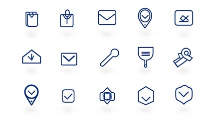 Fototapete - Comprehensive Collection of Customer Satisfaction Icons Depicted in a Minimalist Line Art Style  Includes Symbols Representing Rating Feedback Testimonials