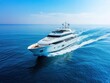 © Bijac - elegant yacht sailing across a serene blue sea under a clear sky. a perfect embodiment of freedom and luxury in nautical adventure