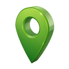 Aufkleber - 3D Green location icon isolated on transparent background,Abstract green location pin icon,3D realistic green glossy location map pin,PNG Green 3D location pin icon, Green Destination,map pointers,Ai