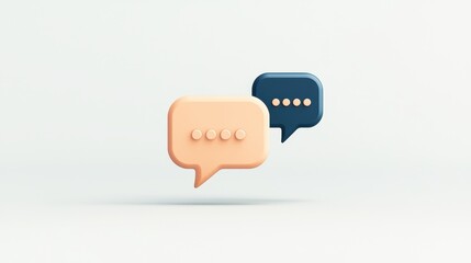 Poster - Enhance customer engagement with a live chat icon isolated on a white background for clear communication