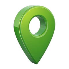 Poster - 3D Green location icon isolated on transparent background,Abstract green location pin icon,3D realistic green glossy location map pin,PNG Green 3D location pin icon, Green Destination,map pointers,Ai