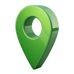 Poster - 3D Green location icon isolated on transparent background,Abstract green location pin icon,3D realistic green glossy location map pin,PNG Green 3D location pin icon, Green Destination,map pointers,Ai