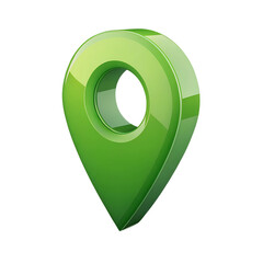 Poster - 3D Green location icon isolated on transparent background,Abstract green location pin icon,3D realistic green glossy location map pin,PNG Green 3D location pin icon, Green Destination,map pointers,Ai