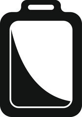 Poster - simple black cutting board with handle, ideal for preparing food in the kitchen
