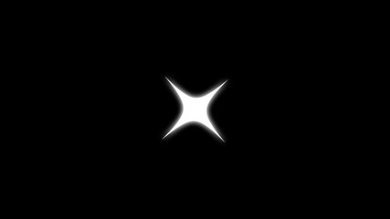 Wall Mural - Glowing stars sparkle on black screen background Shimmering ligh,night sky,july,ribbon.4k Alpha Channel animation