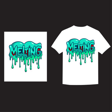 Melting 'MELTING' text in vibrant colors