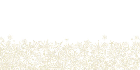 Poster - Elegant white minimalist winter background, white abstract snowflake banner, vector beige snow wallpaper, neutral footer design, isolated