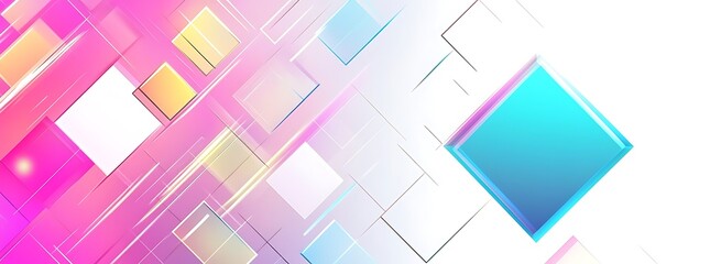 Poster - A colorful background with squares of different colors
