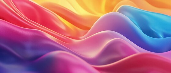 Poster - Discover the beauty of abstract rainbow gradients with smooth transitions in vibrant colors