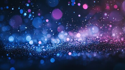 Poster - Explore the captivating blue and purple light leaks against a dark background for stunning visuals